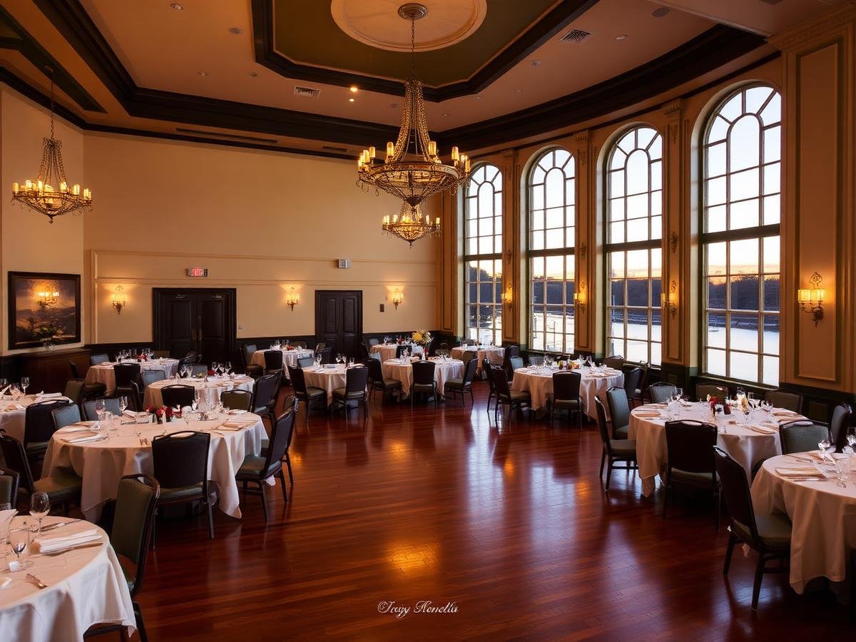 The Main Hall set for a banquet